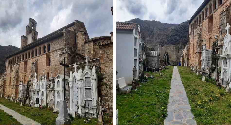 Collage cementerio del Monasterio de Gerri de La Sal 1