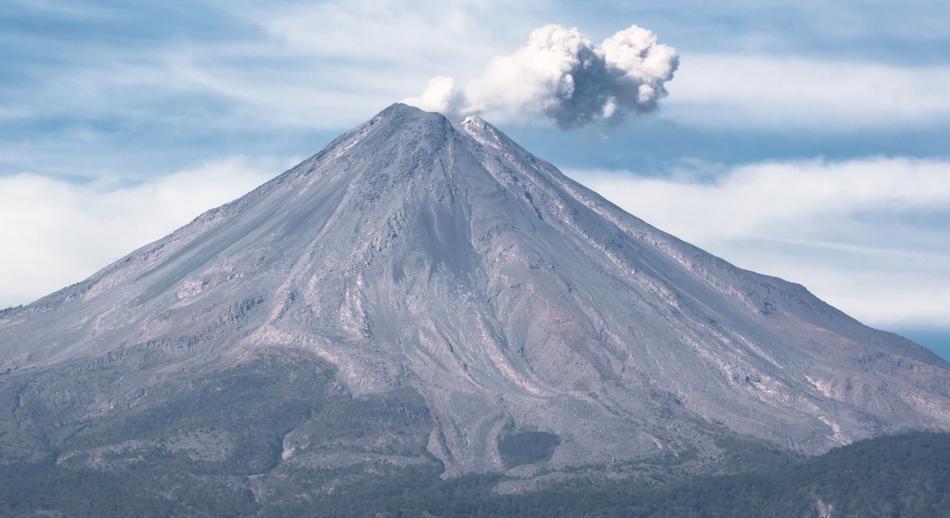 El volcán de Colima México