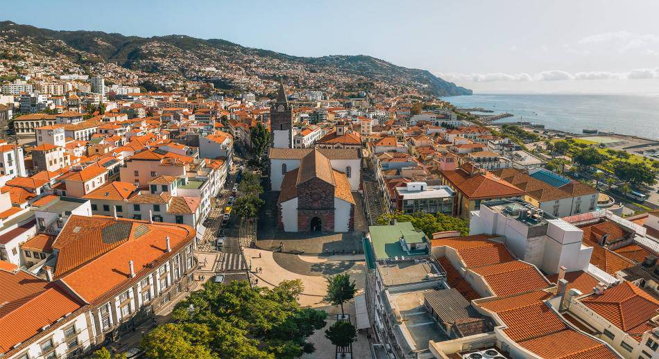 Vista aérea de Funchal. Madeira. Portugal.