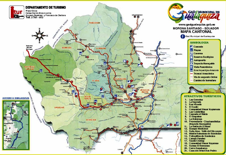 Gualaquiza destino en el Amazonas - mapa