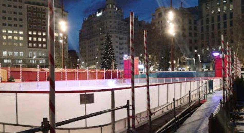 Pista Hielo Plaza España Madrid Navidad 2022