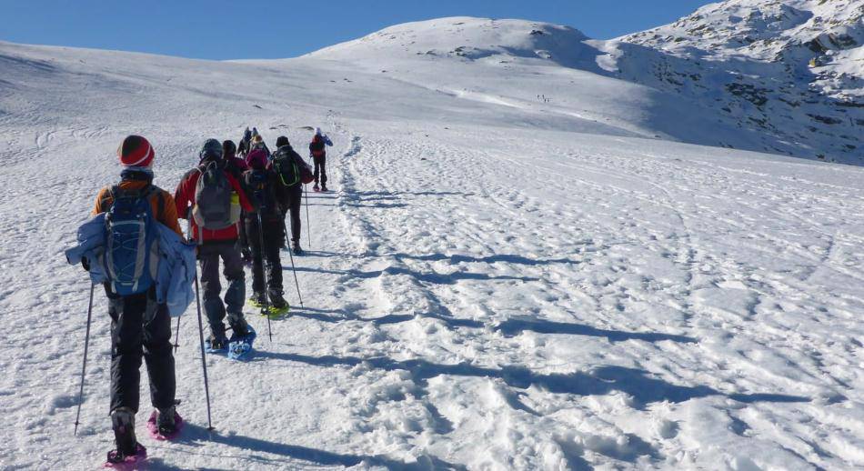 Raquetas de nieve en la Sierra de Guadarrama