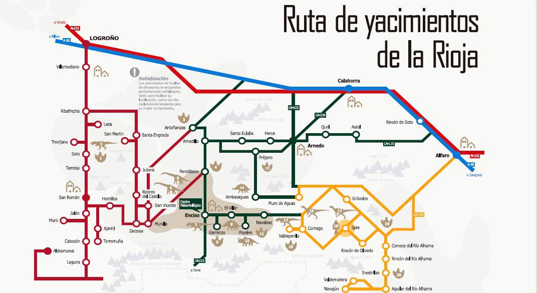 Ruta de los Yacimientos de dinosaurios en La Rioja