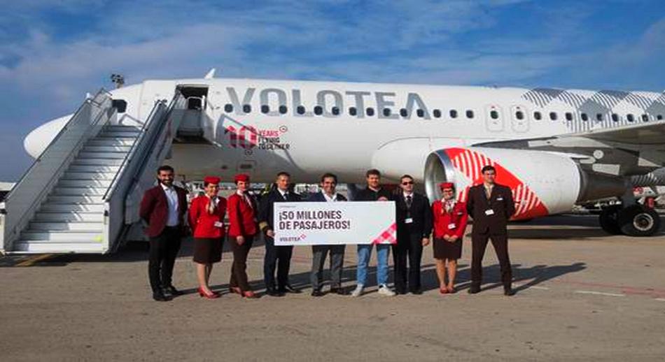 Volotea supera los 50 millones de pasajeros transportados