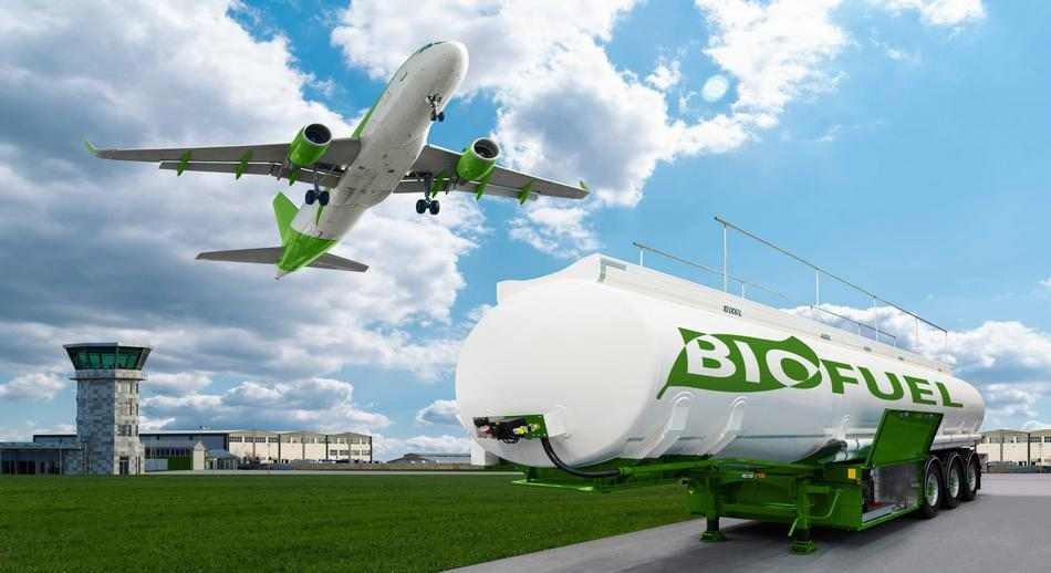 Avión cargado con BIOFUEL