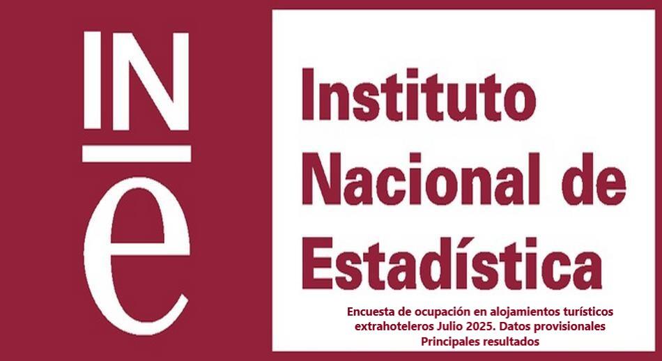 Encuesta de ocupación en alojamientos turísticos extrahoteleros Julio 2025. Datos provisionales Principales resultados
