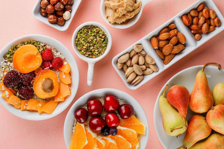 frutas y frutos secos Dieta sana
