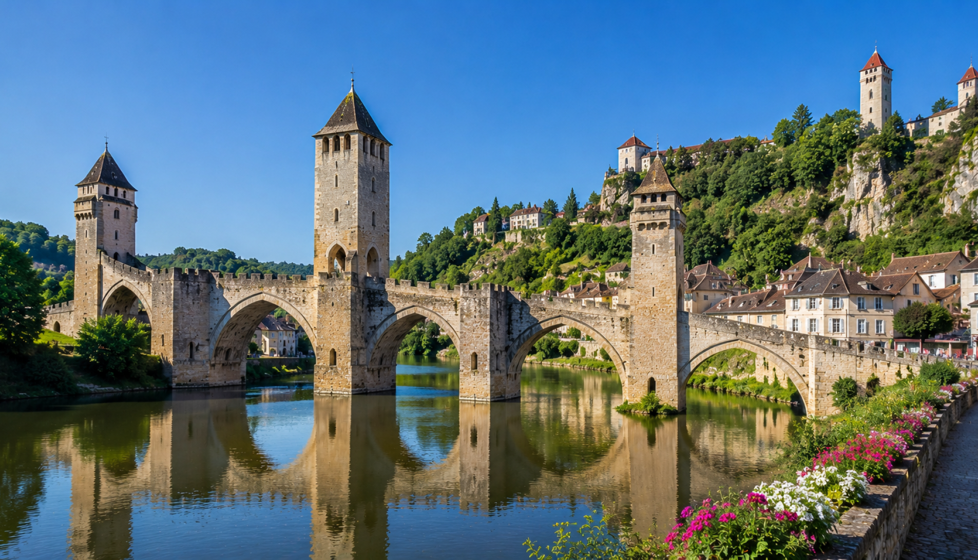 Cahors, entre patrimonio medieval y paisajes del valle del Lot