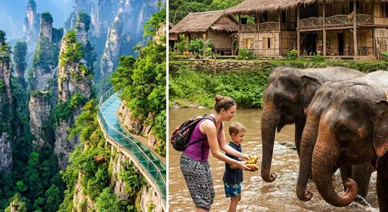 Naturaleza, aventura y conciencia: Zhangjiajie y Chiang Mai Elephant Ecolodge