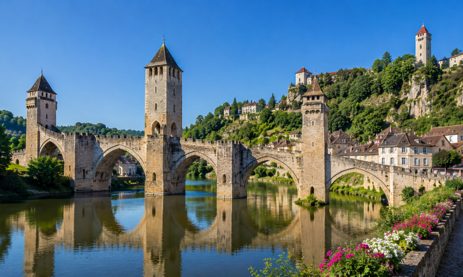 Cahors, entre patrimonio medieval y paisajes del valle del Lot