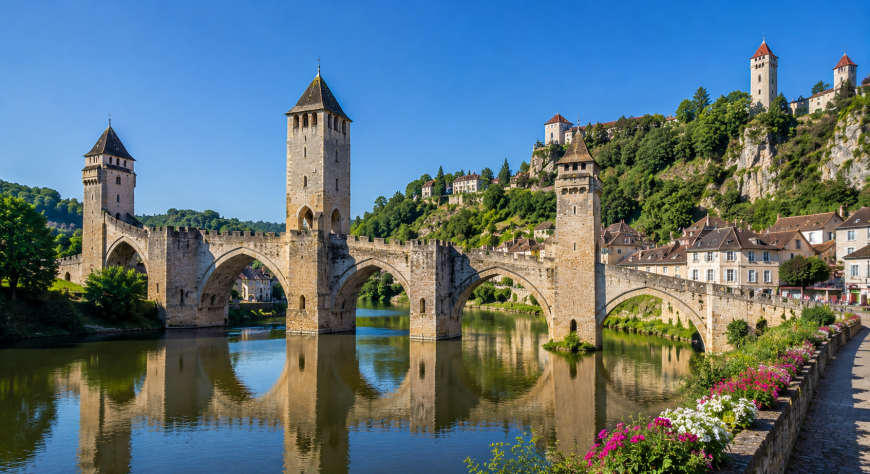 Cahors, entre patrimonio medieval y paisajes del valle del Lot