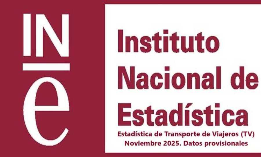 Estadística de Transporte de Viajeros (TV) Noviembre 2025. Datos provisionales